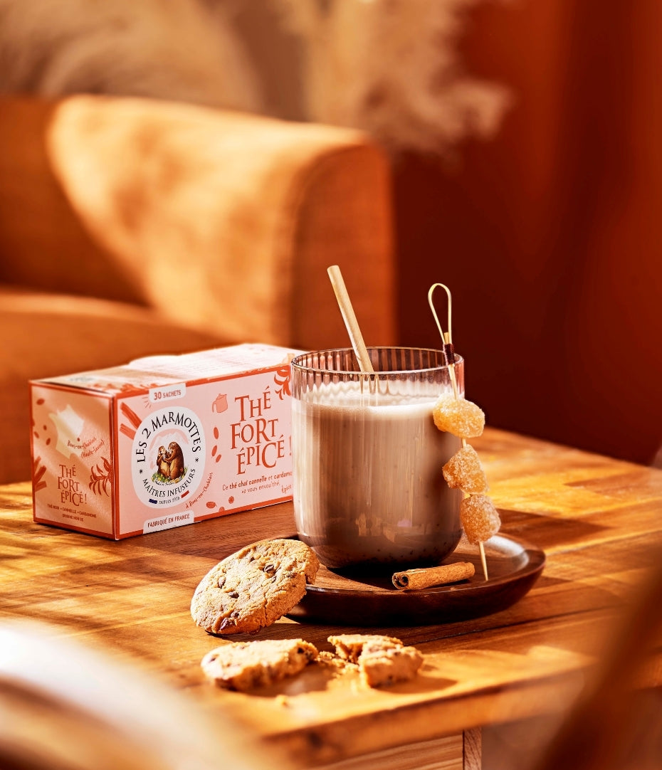 Recette thé noir chai latte aux épices et lait de coco