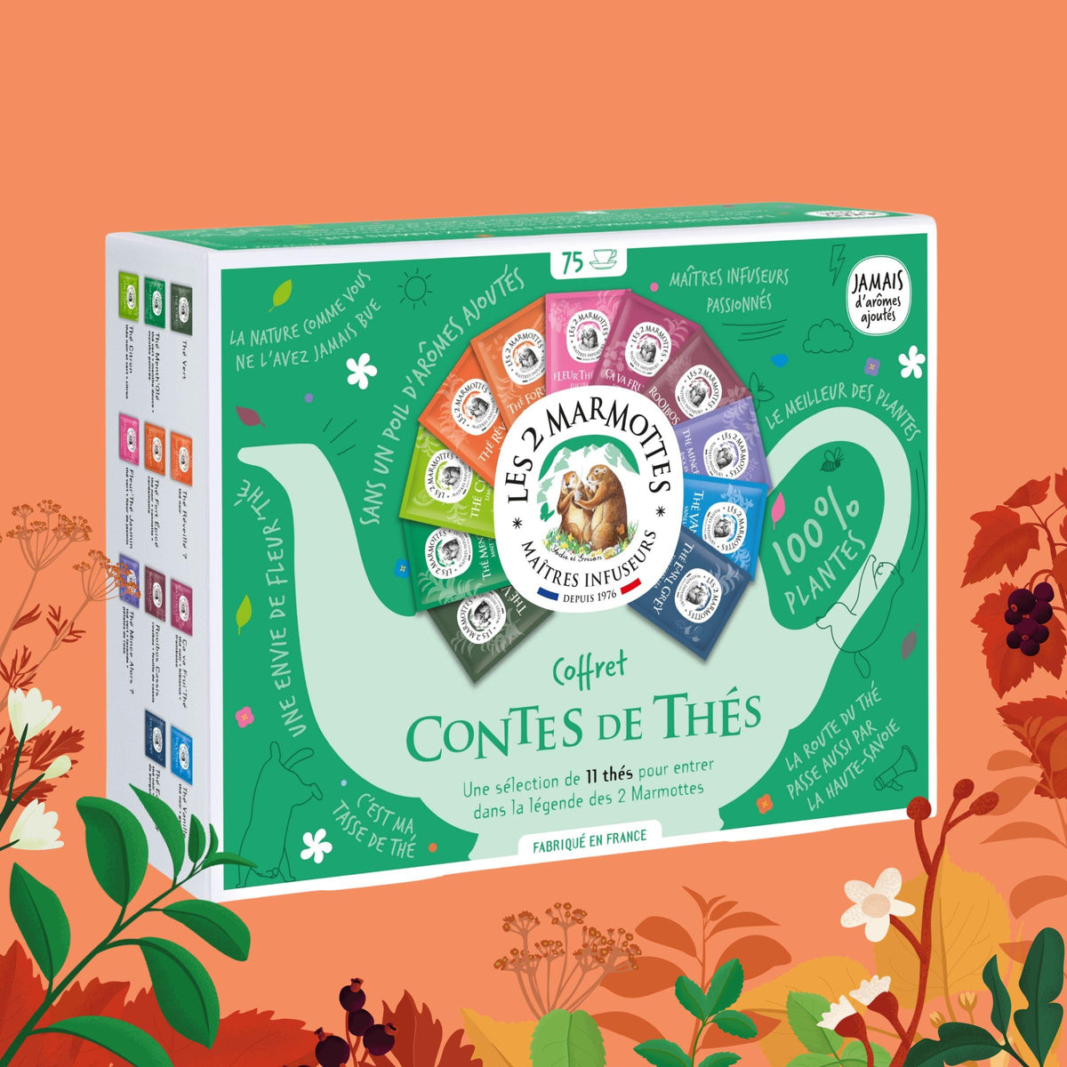 Coffret 100% thés les 2 marmottes