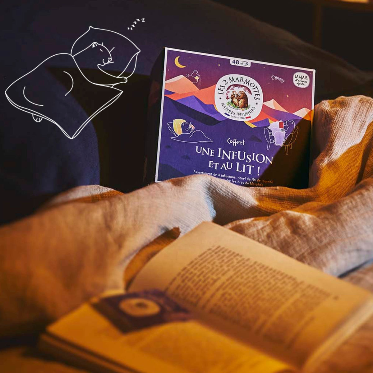 Découvrez le contenu du petit coffret une infusion et au lit