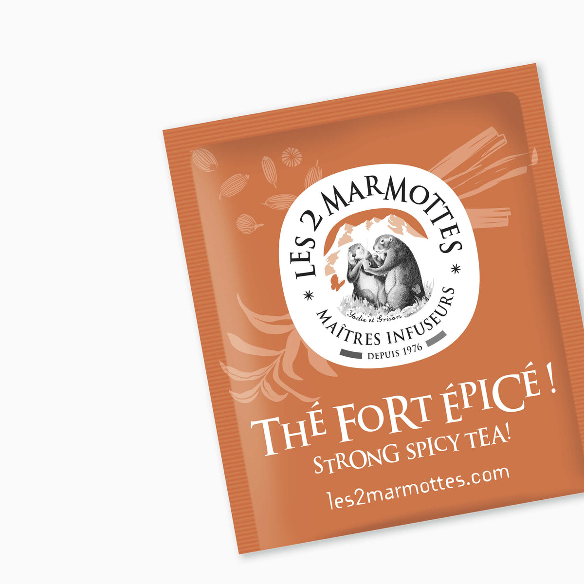 Sachet de thé noir fort aux épices les 2 marmottes