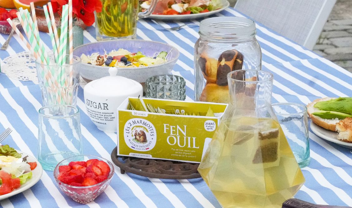 Les infusions froides sont une boisson originale et naturelle pour accompagner les repas en plein air