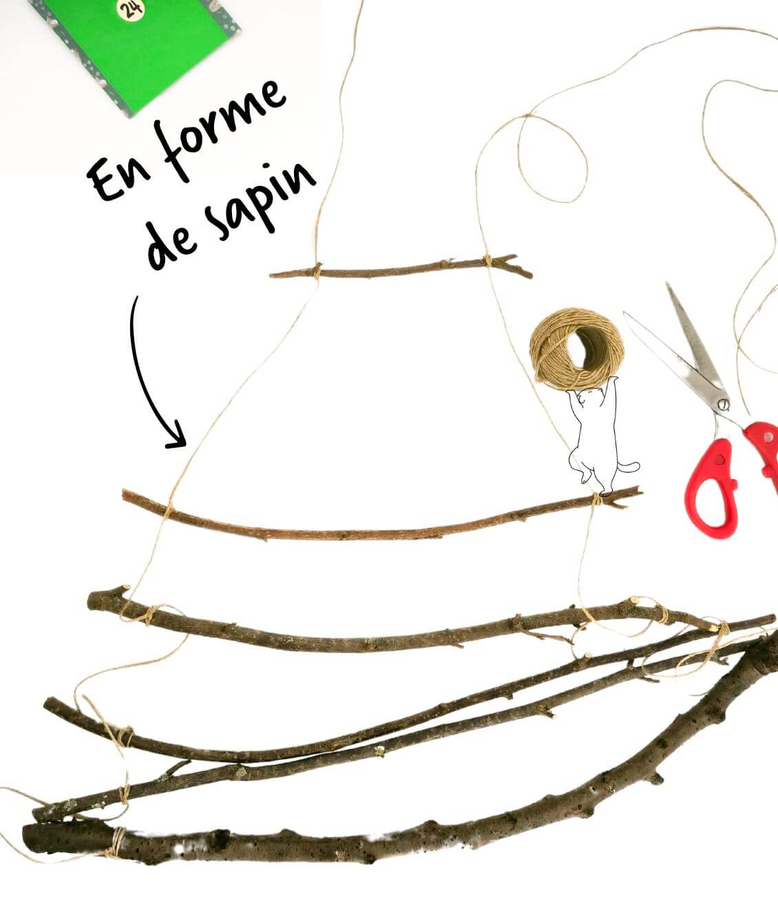Tuto calendrier avent thés tisanes en forme de sapin