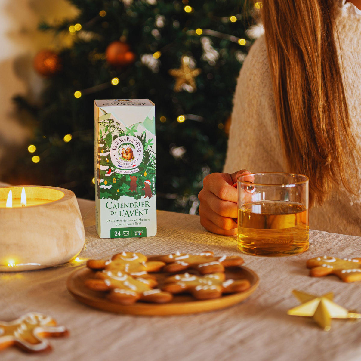 petit Calendrier de l'avent compact thés et tisanes,  24 sachets différents pour attendre noel