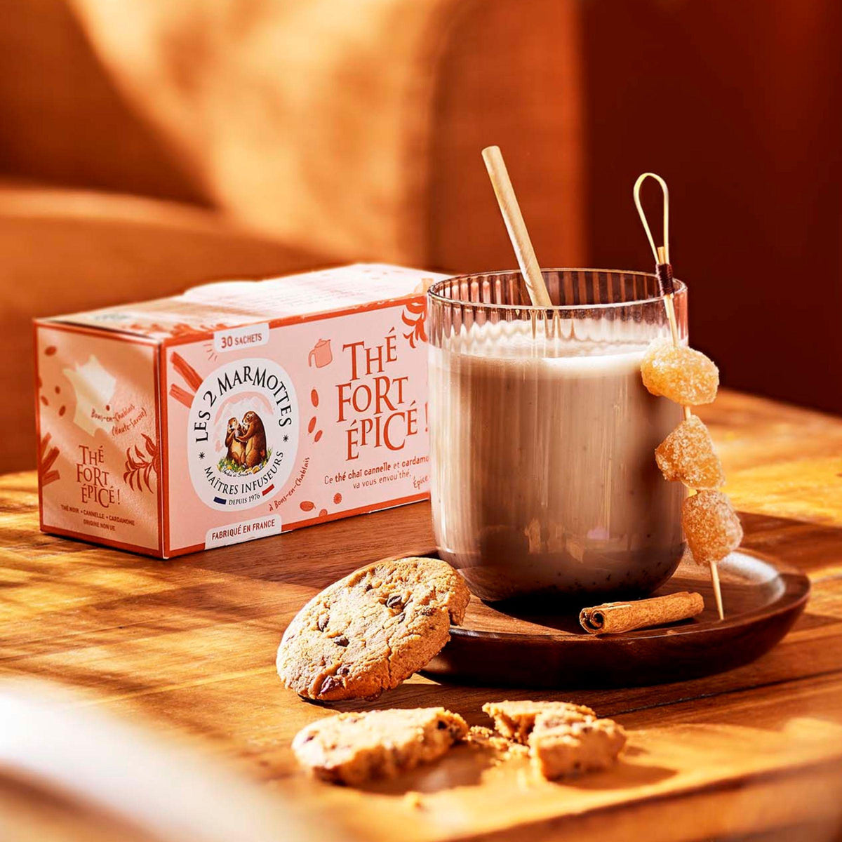 Recette thé latte à la cannelle et au lait de coco
