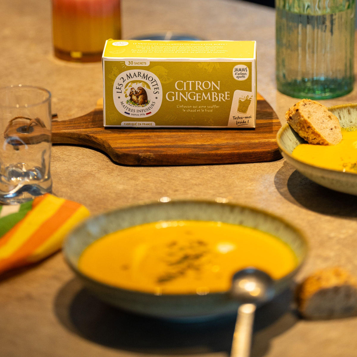 Recette facile et rapide de soupe citron-gingembre-coco