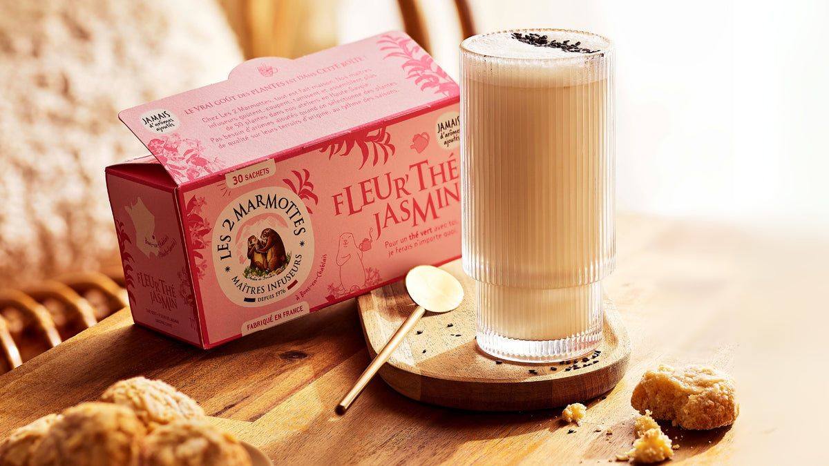 Thé vert au jasmin version latte, recette facile à faire chez soi