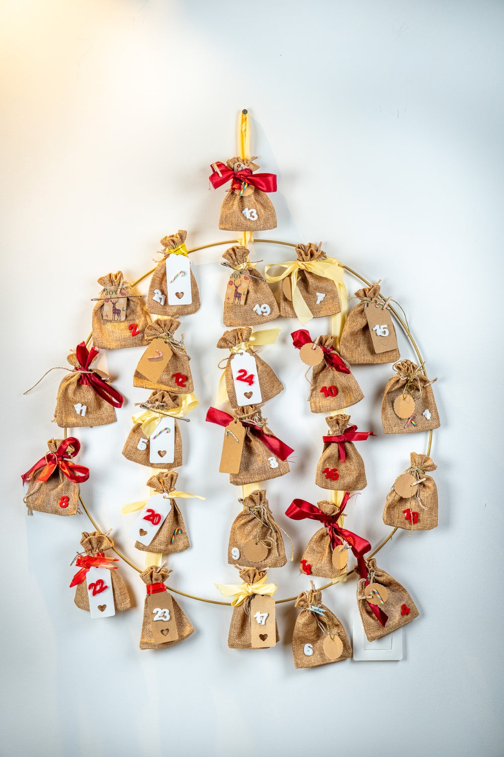 Fabriquer son calendrier de l'avent thés et tisanes. Tuto calendrier avent DIY : la couronne de thés.