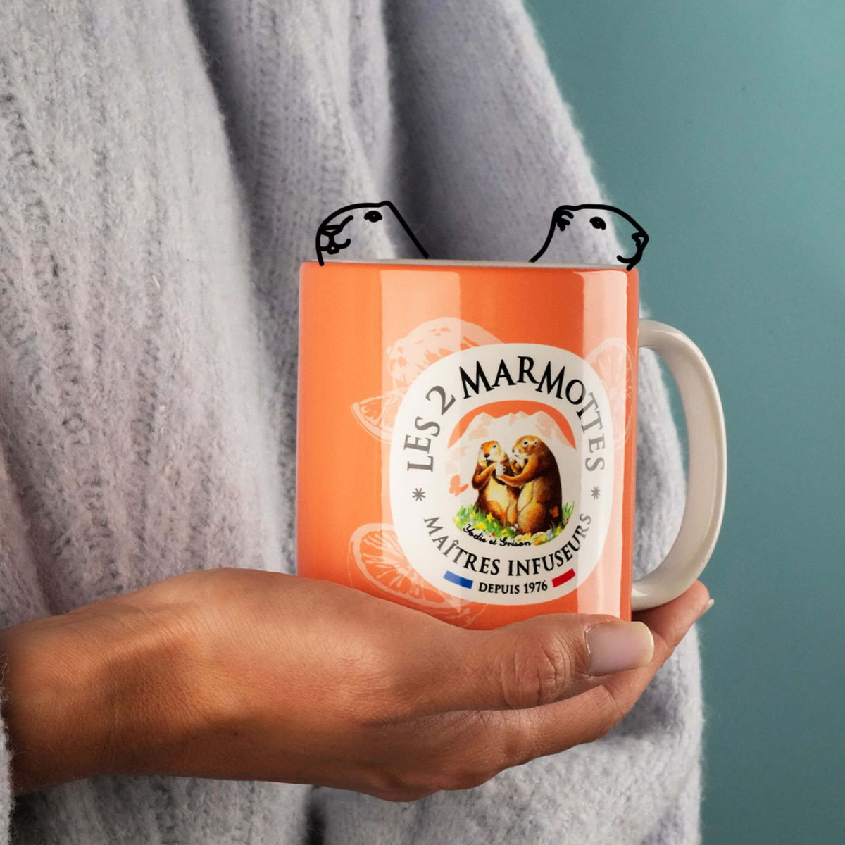 Mug orange avec citation ça passe ou ça tasse